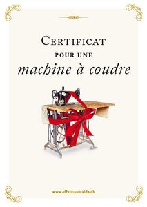 Le certificat imprimé