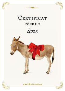 Le certificat imprimé