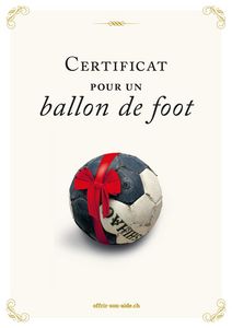 Le certificat imprimé