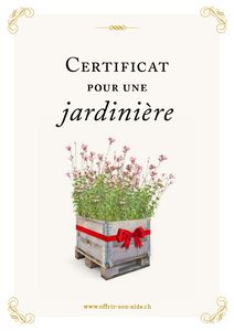Le certificat imprimé