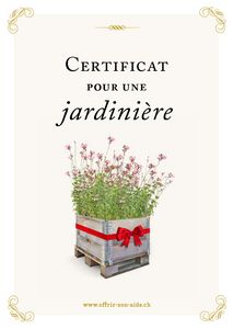 Le certificat imprimé