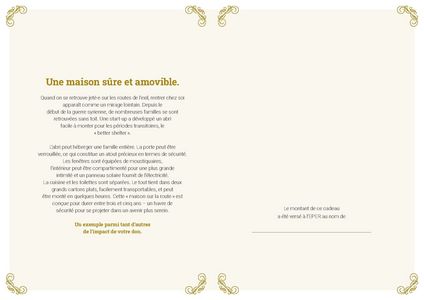 Le certificat imprimé