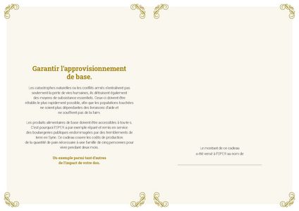 Le certificat imprimé