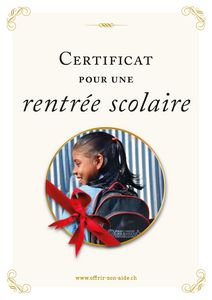 Le certificat imprimé