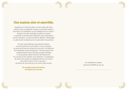 Le certificat imprimé