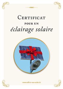 Le certificat imprimé