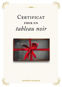 Le certificat imprimé