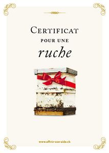 Le certificat imprimé