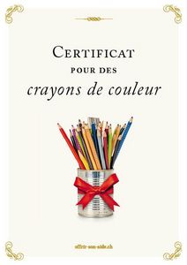Le certificat imprimé