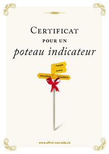 Le certificat imprimé