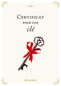 Le certificat imprimé