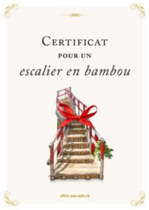 Le certificat imprimé