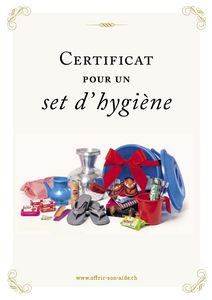 Le certificat imprimé