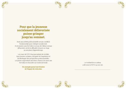 Le certificat imprimé
