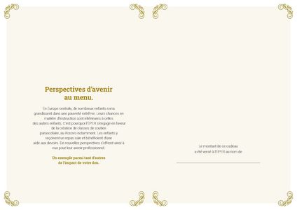 Le certificat imprimé