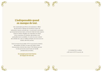 Le certificat imprimé