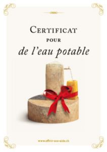 Le certificat imprimé