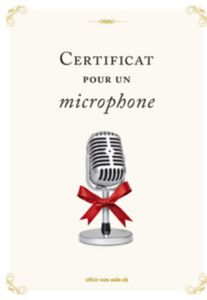 Le certificat imprimé