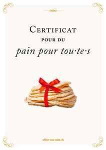 Le certificat imprimé
