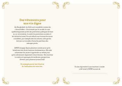 Le certificat imprimé