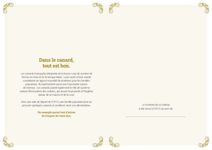 Le certificat imprimé