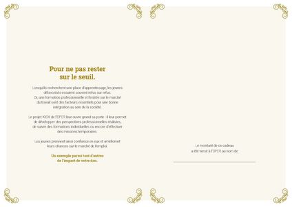Le certificat imprimé
