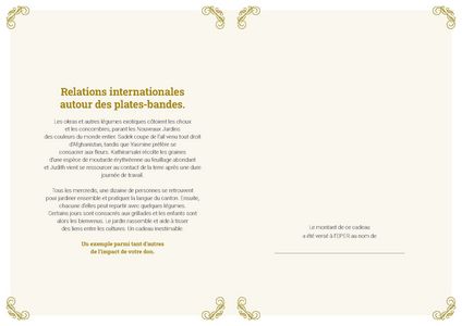 Le certificat imprimé