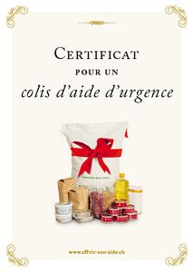 Le certificat imprimé