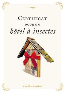 Le certificat imprimé