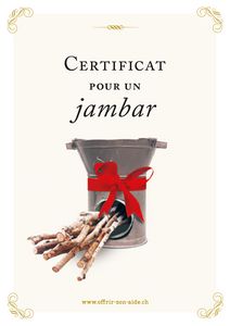 Le certificat imprimé