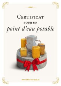 Le certificat imprimé