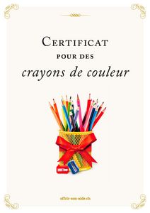 Le certificat imprimé