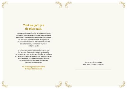 Le certificat imprimé