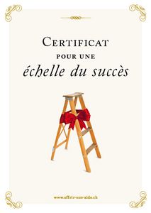 Le certificat imprimé